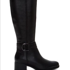 NATURALIZER KELSO BLACK TALL LEATHER BOOT SIZE 7